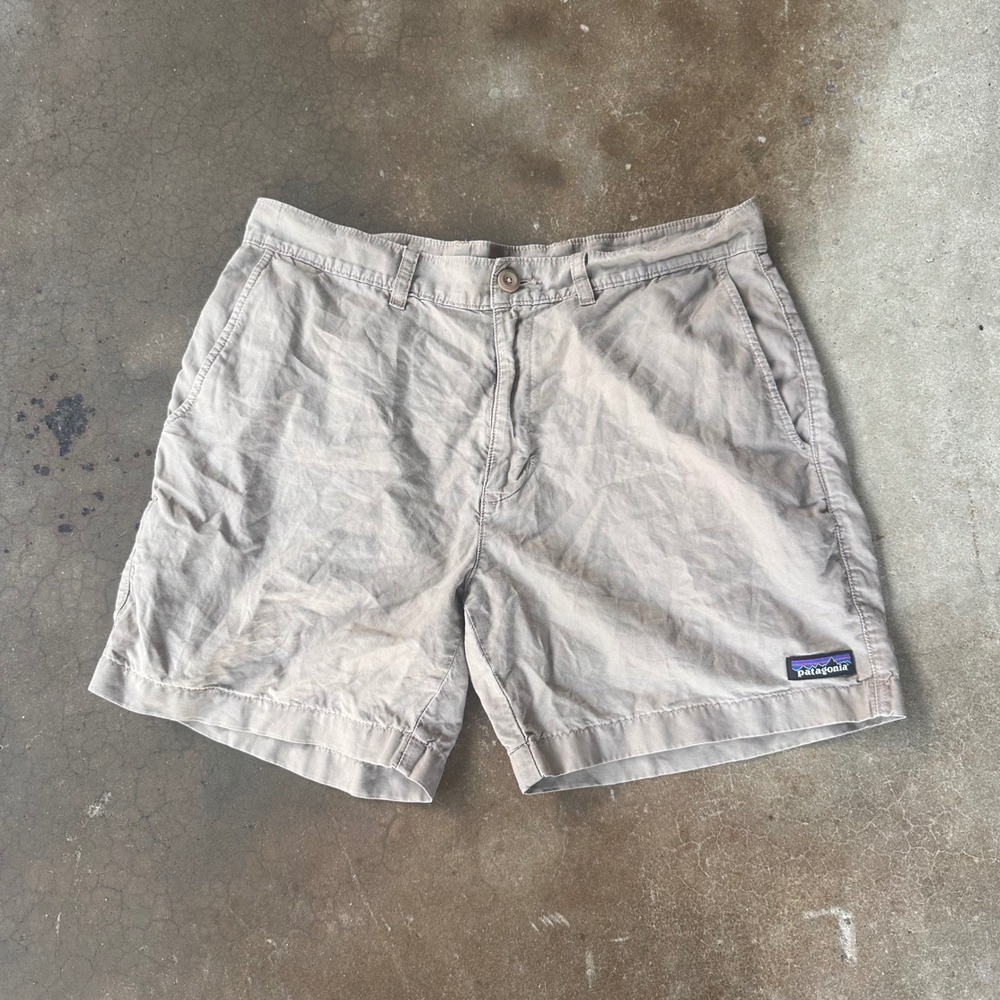 Patagonia Chino Shorts Mens 32 Tan Excellent Organic Cotton Hiking Casual